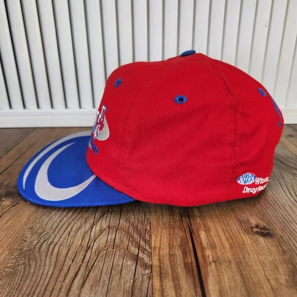 VTG NHRA Summit Racing Inaugural Las Vegas Snapback Hat Cap Red Blue Kudzu USA